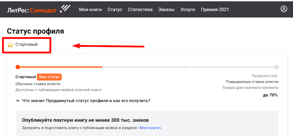 Как поднять продажи на ЛитРес? Статус профиля